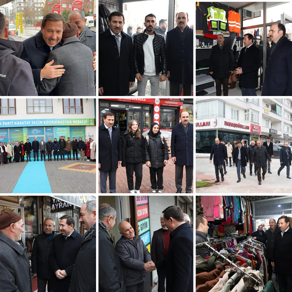 Başak Caddesi ve Fetih Caddesi üzerinde faaliyet gösteren esnafımızı Büyükşehir Belediye Başkanımız <a href="/u_ibrahim_altay/">Uğur İbrahim Altay</a>, AK Parti Karatay İlçe Başkanımız Mehmet Genç ve teşkilatımızla birlikte ziyaret ettik.