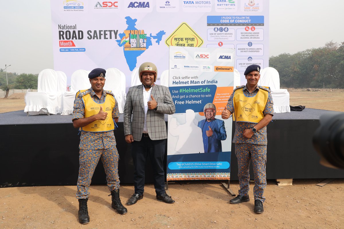 ClubD2S's tweet photo. Welcome the safety advocate! Raghvendra Kumar, recognized for his relentless dedication, joins #IARC2024 to advocate for road safety. Participate in the contest, commit to safe driving, and help raise awareness.
#ClubD2S #NationalRoadSafetyMonth #RoadSafetyAwarenessWalk https://t.co/PXcpwSsxt3