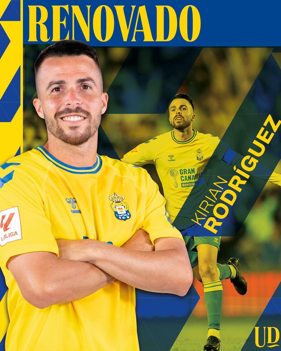 🔸 Kirian Rodríguez y la UD Las Palmas amplían su vinculación hasta 2028 🔗 bit.ly/3uBKe6T #LaUniónHaceLasPalmas 💛💙 @Kirian10rguez