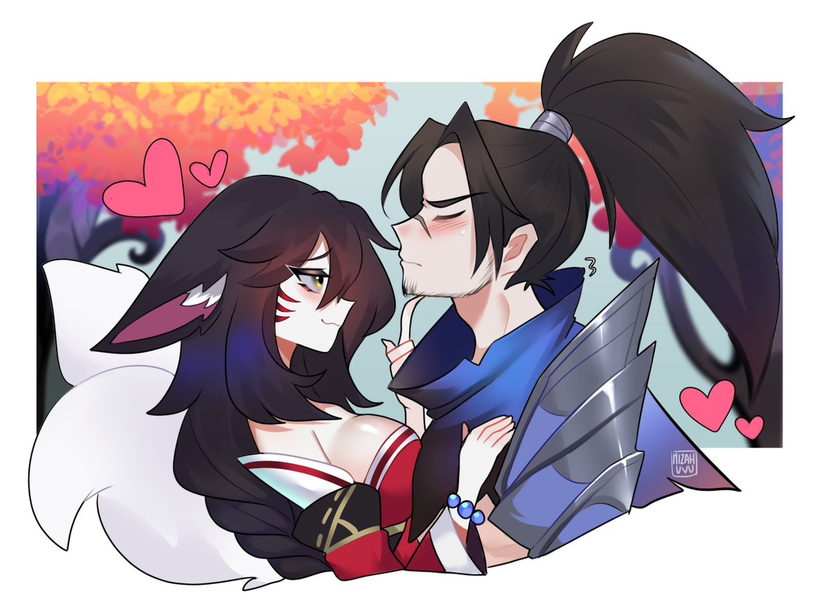 _mizah's tweet photo. Ahri and Yasuo ,valentine's day💖✨
#LeagueOfLegends  #LeagueOfLegendsFanArt https://t.co/uQPNpepNtr