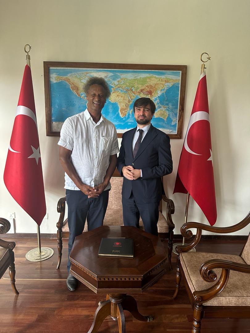 tatooffice's tweet photo. TATO Chairman, Mr Wilbard Chambulo had a fruitful engagement with the Turkey´s High Commissioner to Tanzania, H.E Dr. Mehment Gulluoglu, where they have discussed on how to boost tourism business between Tanzania and Turkey! @TC_DarusselamBE https://t.co/tjfrf55GiA