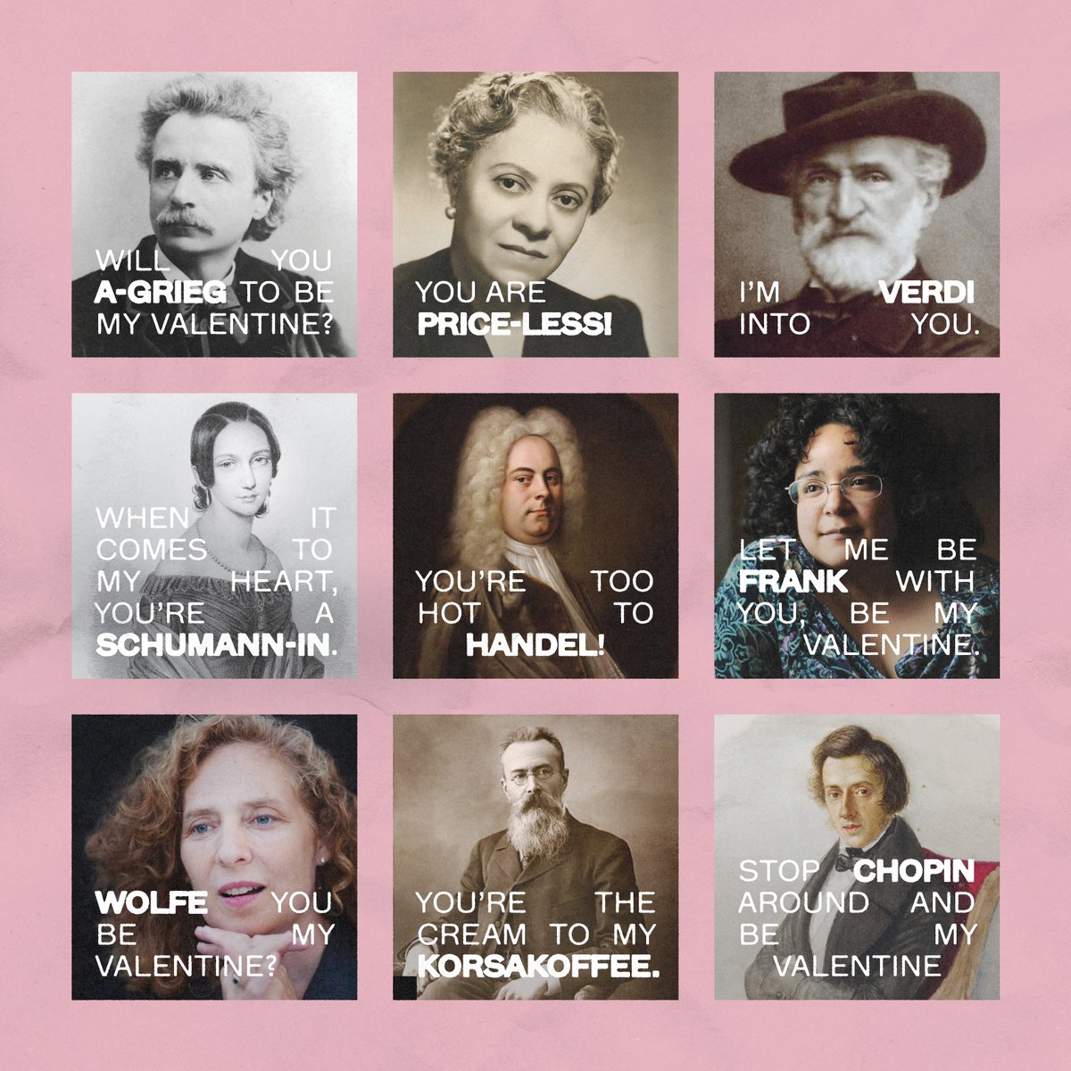 ❤️Happy Valentine's Day from the Houston Symphony and some of our favorite composers. Click the link for a Valentine's Day-inspired playlist >> spoti.fi/3P119XF
