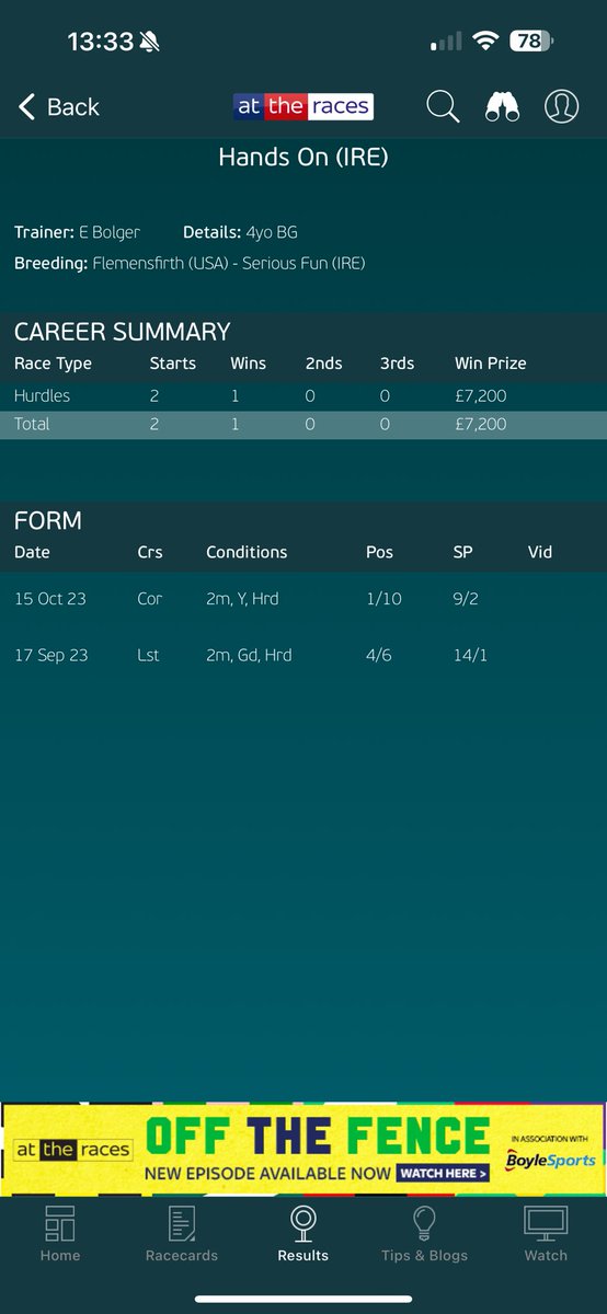 Anyone help me out and see if a 3rd run is coming and a tilt at the Fred winter at Cheltenham is on the cards?
