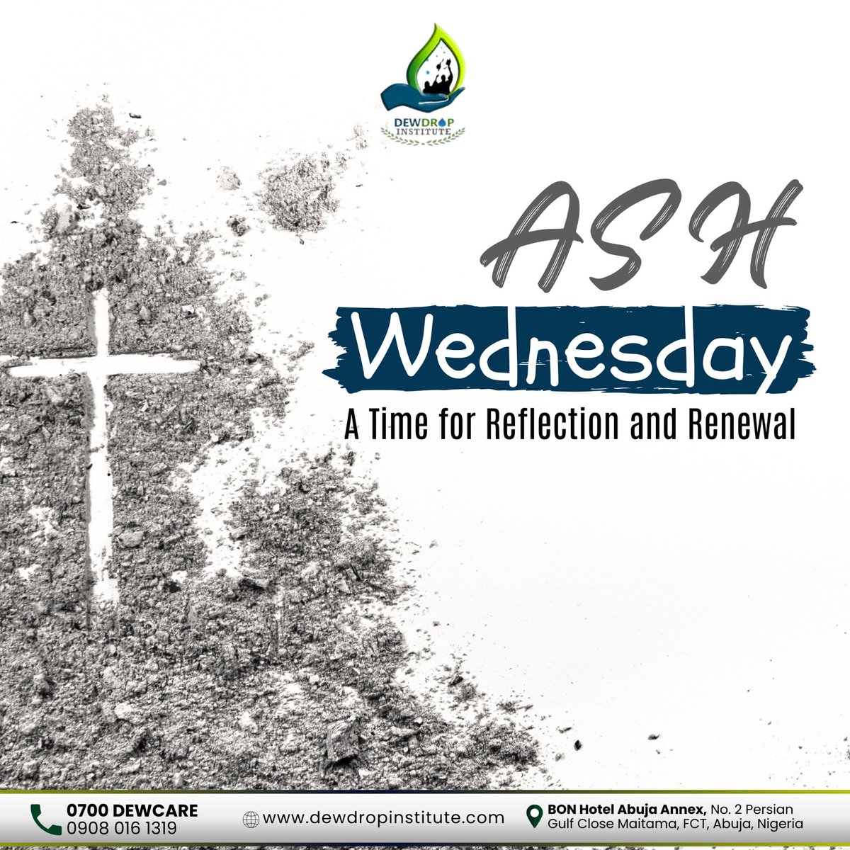 dewdropInst's tweet image. On this Ash Wednesday, we recognize the importance of introspection and renewal. May this day inspire us to seek compassion, understanding, and growth. #AshWednesday #Introspection #Renewal