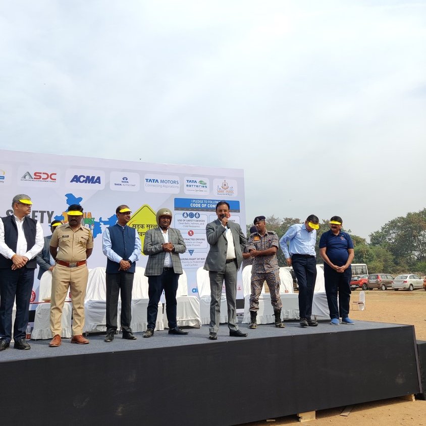 Mr. Shyam Singh, Plant Head of Pune for Tata Motors Passenger Vehicles addresses #IARC2024 walkathon, advocating for greater road safety awareness & collaboration among all stakeholders to build a culture of responsible driving. Let us all implement his vision for safer roads!