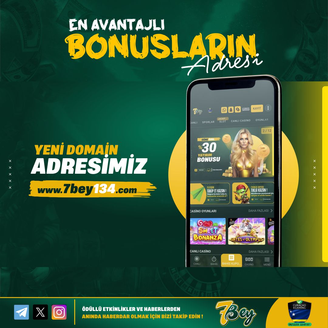 7Beyresmi's tweet photo. 📢#7Bey En Avantajlı Bonusların Adresi ! 

Yeni Domain Adresimiz ; 

🌐https://t.co/OFiU0B4HyR 

#7bey #7beygiriş https://t.co/LACDlYEOvM