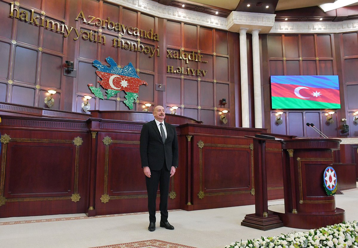 The swearing-in ceremony of President of the Republic of Azerbaijan Ilham Aliyev was held in the Milli Majlis. The inauguration ceremony was attended by First Lady Mehriban Aliyeva, state and government officials, and MPs.