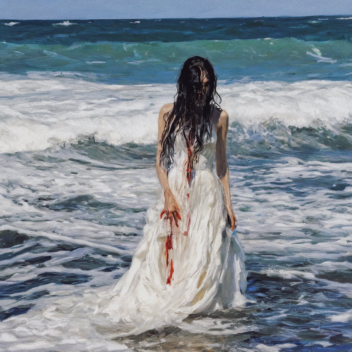 anewbeginning:

her once-radiant gown now soaked in the blood of a thousand battles, the crimson hues seeping into the sands of forgotten dreams.

this fleeting moment of reckoning, ... serves as a stark reminder of the futility of resistance against the inevitable march of time.