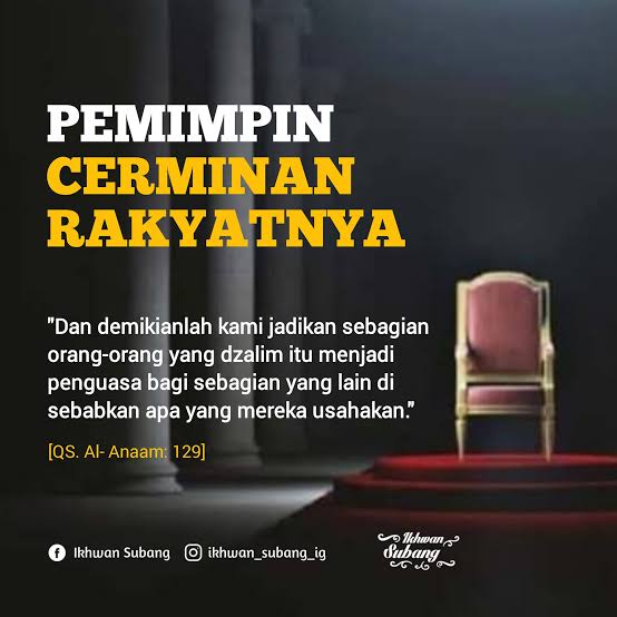 fotodakwah's tweet photo. Pemimpin cerminan rakyatnya https://t.co/Ye0WZX5ACJ