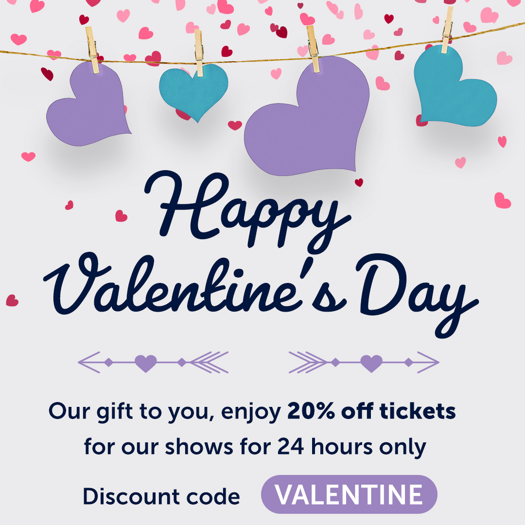 Happy Valentines Day!❤️ We couldn't let the day go by without showing how much we love and appreciate you! Here's a gift from us to you to you on this special day. Grab your tickets here: ow.ly/AzSa50QB7gE For 24 hours only! 🥰