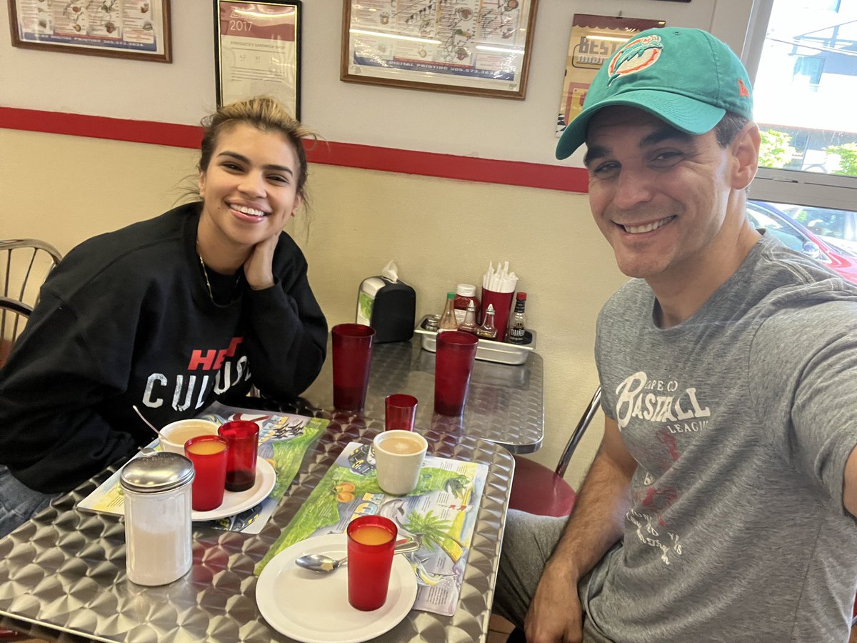 WillManso's tweet photo. Happy Valentine’s Day to all. Have a Heat game tonight, so it was a fancy breakfast with my Valentine @GiselleSports ❤️😂 #CubanBreakfast 🐐 https://t.co/RHo2SyJeg1