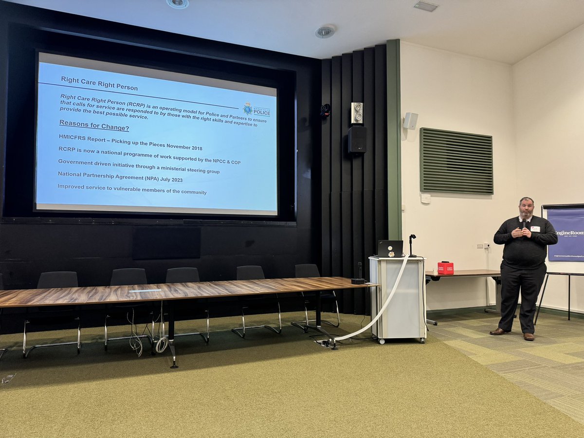 wfpltd's tweet photo. Todays COP event 
Steve Fenna from Merseyside Police discussing right care right person model https://t.co/GXQPmlx6vJ