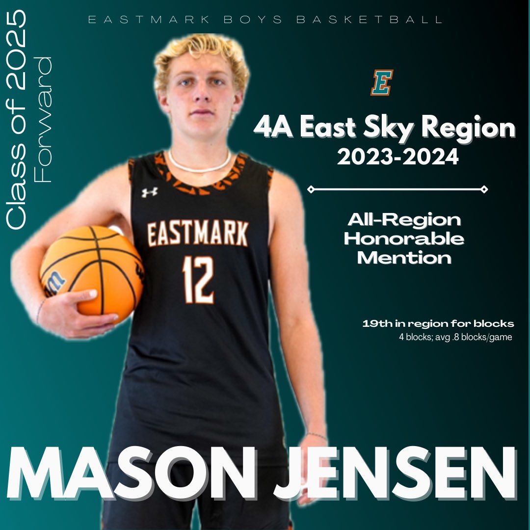 EastmarkBBBALL's tweet photo. Congratulations to Mason Jensen for being named 4A East Sky Region Honorable Mention! https://t.co/VxZw7OBNPZ