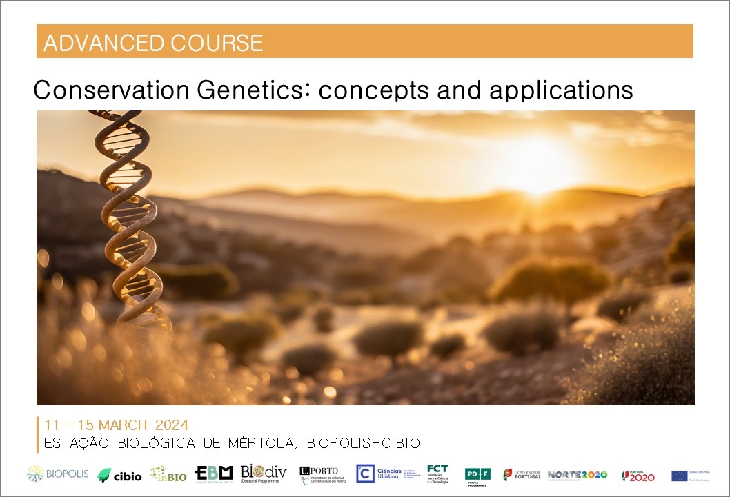 ADVANCED COURSE: Conservation Genetics: concepts and applications March 11-15, 2024 | Estação Biológica de Mértola , Mértola (Face-to-face) ➡️Application deadline: February 15, 2024 More info: cibio.up.pt/en/events/cons… #CIBIO_InBIO #Training