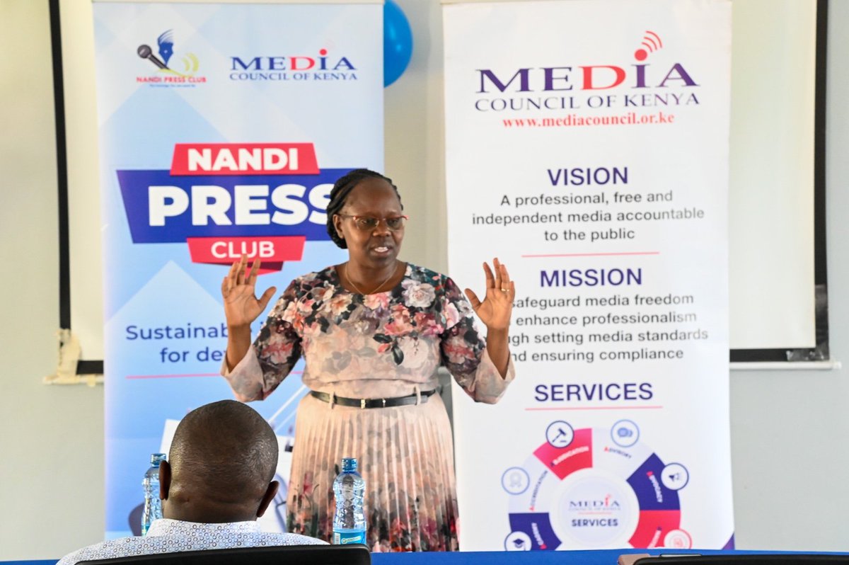 MediaCouncilK's tweet photo. Professionalism via Press Clubs: The @MediaCouncilK’s walk with journalists across the country got a notch higher today with the launch of Kericho and Nandi press clubs. The two County Governments expressed readiness to collaborate with the Council to establish digital content production centres in the respective counties to provide conducive working space for journalists to file their stories and to monetise their content.
MORE:https://t.co/aGUe602ECs