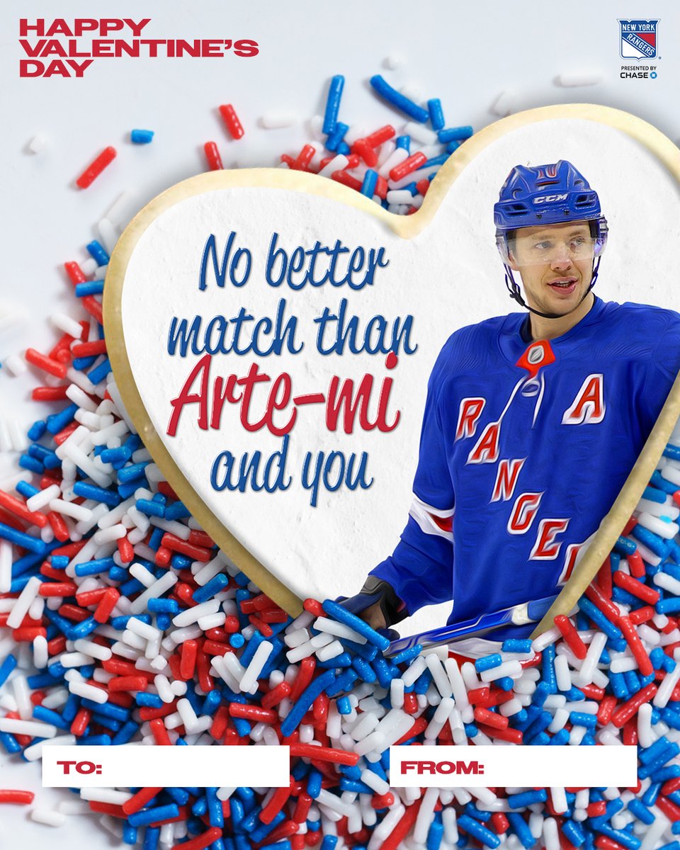 NYRangers's tweet photo. Love is in the air. 🥰

HAPPY #NYR VALENTINE'S DAY! https://t.co/yYFY3OJddt