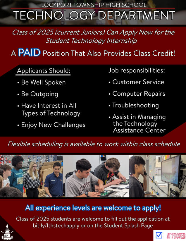 Who wants to join the TAC Crew for next school year?? Just about a week left to apply for the 24-25 crew.  No technical expertise required...as a matter of fact, this job is more about customer service.  Apply here:  bit.ly/lthstechapply #porterpride  <a href="/LockportHS205/">Lockport Township High School</a> #edtech