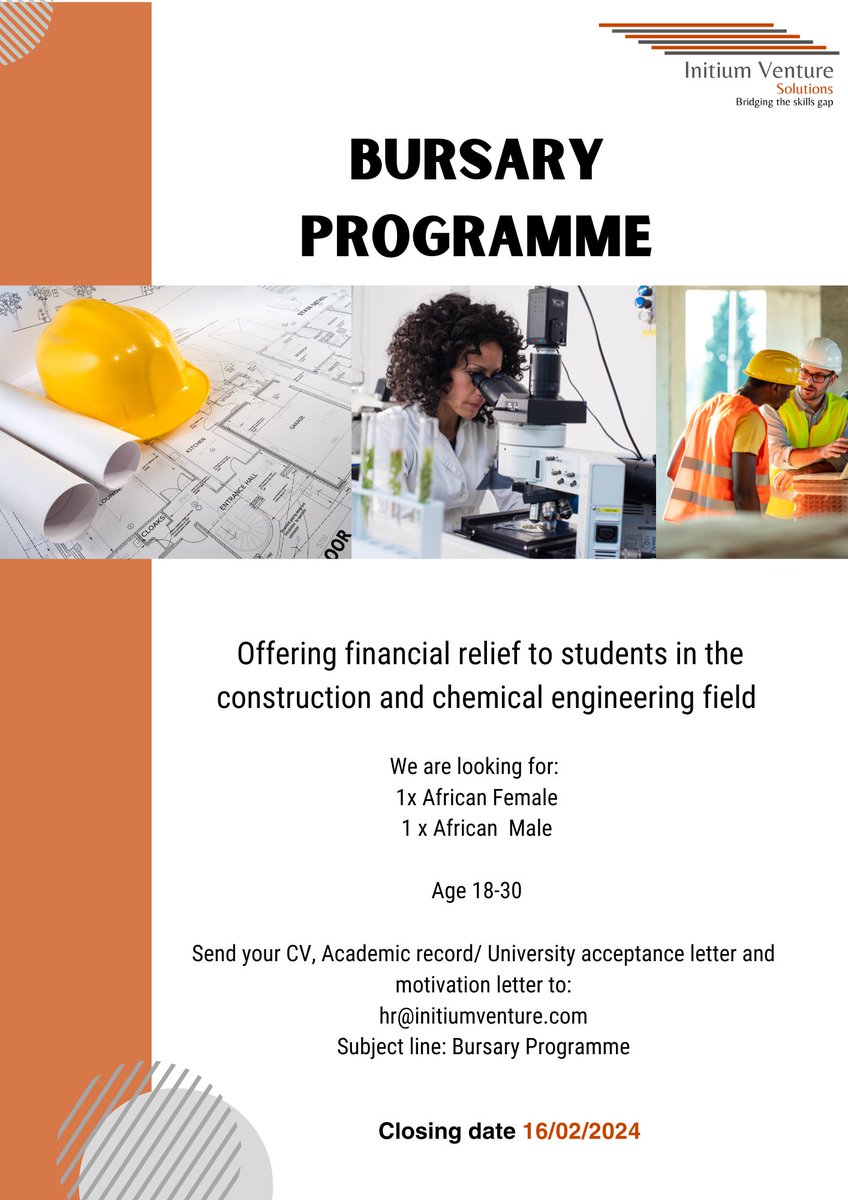Are you a student studying in the fields of chemical engineering or construction, in need of financial assistance?
We've got something for you.

Spreading love in the month of love.
#Bursary #Construction #valentinesday2024