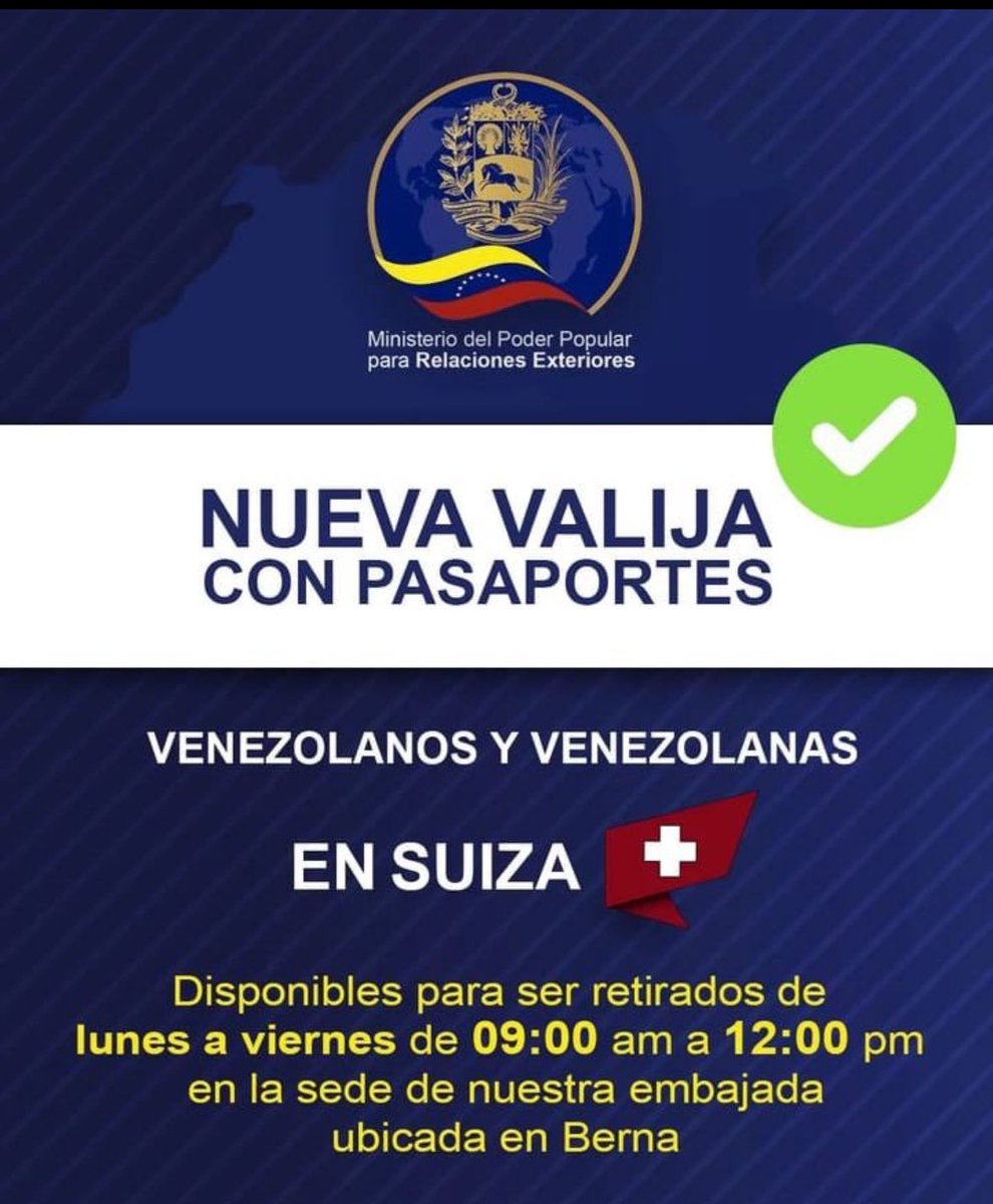 Embajada de Venezuela en Suiza tweet media