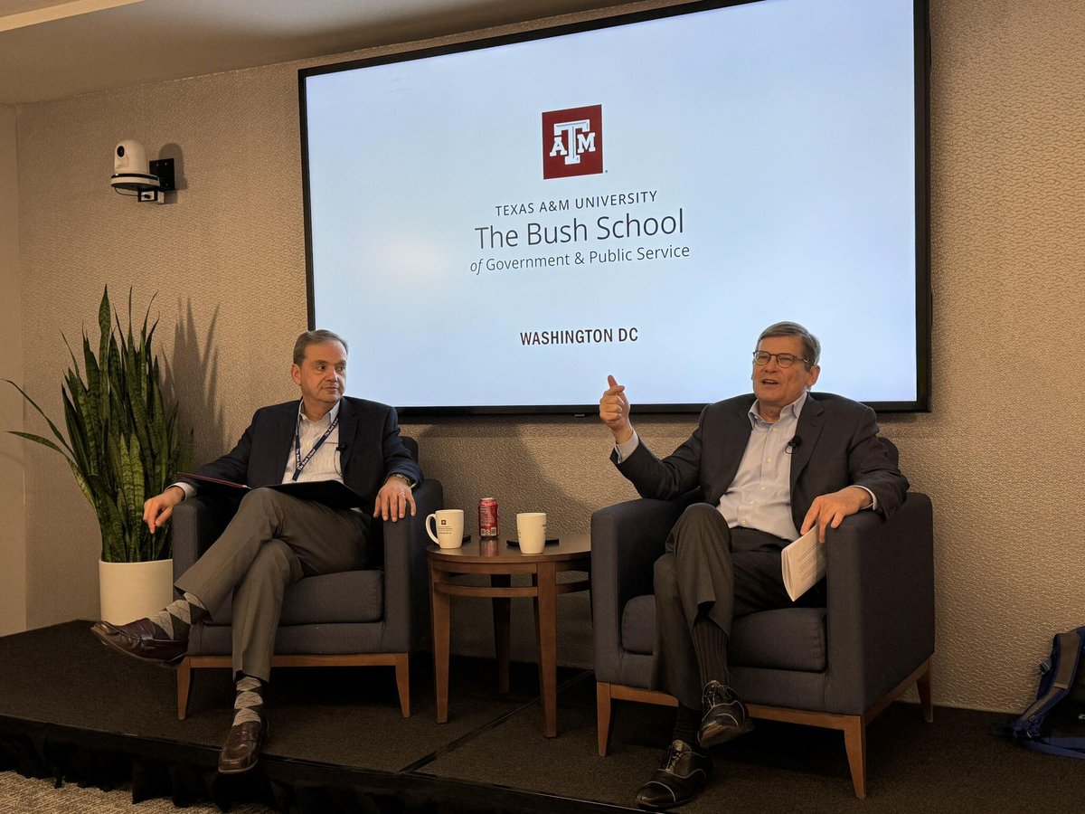 🚨New Episode Drop: Hosts @MichaelJMorell and Andy Makridis visit the D.C. campus of the Texas A&M @BushSchool of Government and Public Service where they record a 'live' episode of @IntelMattersPod. They discuss current national security threats, how the government handles…