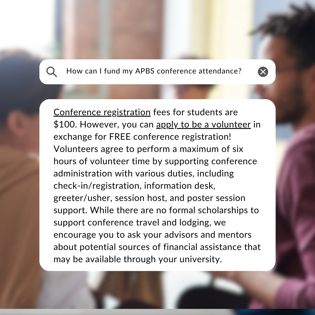 APBS_studentplc's tweet image. Let’s talk about APBS conference attendance. Who? Why? How? Key take away…this conference is for everyone! Got questions about being a volunteer? Send us an email or DM for more info. #APBS #PBIS @theAPBS
