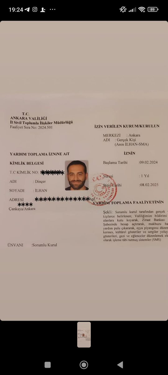 ✈️Aren İlhan✈️

Faaliyet No: 24-501
DİNÇER İLHAN 

✈️VALİLİK İZİNLİ HESAP BİLGİLERİ
TC. ZİRAAT BANKASI
ALICI: DİNÇER İLHAN
Açıklama: Aren
TL: TR10 0001 0008 4060 7604 2750 02
USD: TR80 0001 0008 4060 7604 2750 03
EURO: TR53 0001 0008 4060 7604 2750 04