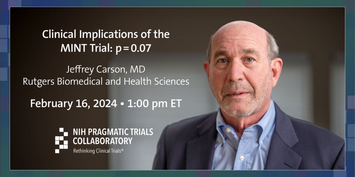 In this Friday's PCT Grand Rounds, we are pleased to welcome Jeffrey Carson of @rutgershealth to discuss clinical implications of the MINT trial, a study of transfusion strategies for patients with an acute myocardial infarction and anemia. Join us! #pctGR bit.ly/4bAkXuu