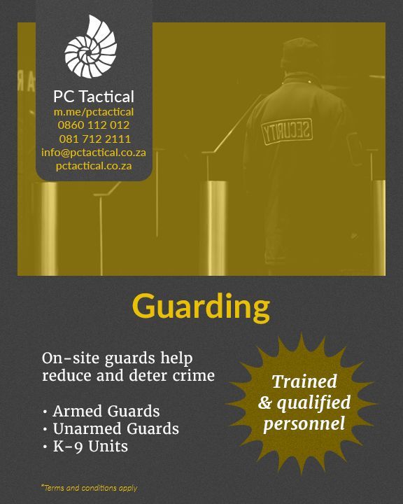 Hire PSIRA Accredited Security Guards ✅ Provide a visible deterrent to criminals ✅ Provide professional protection to your assets and properties from theft, robbery, vandalism, muggings, and other crime. Contact today #crime #SouthAfrica #guards