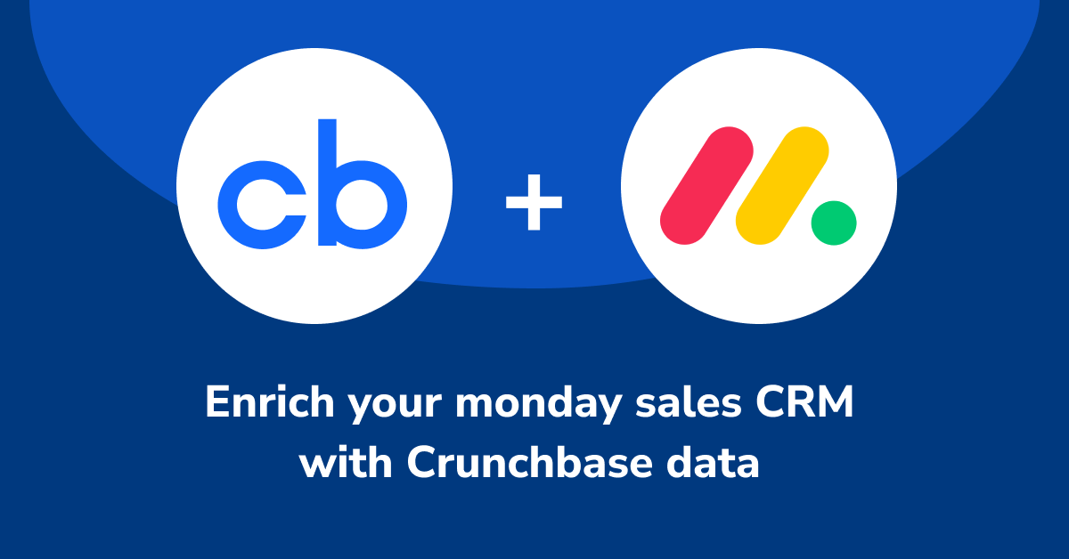 Exciting news: Crunchbase data is headed directly to your @mondaydotcom CRM! 🎯 Now, you can enrich your CRM records with Crunchbase’s proprietary company data to quickly identify qualified opportunities and reach out at the right time: bit.ly/3SUCypw