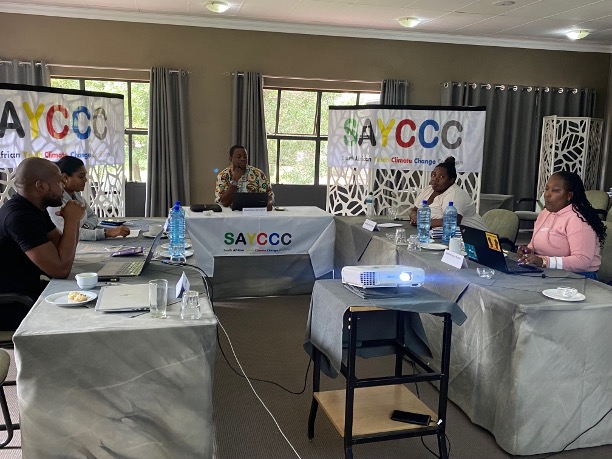 SAYCCC2's tweet photo. SAYCCC Board of Directors. Ketshepaone Modise, Noluthando Nzimande, Nkosikhona Mpungose, Toshina Vanmari, Khulekani Magwaza (and Tapuwanashe Muzombedzi in absence). #SAYCCC #ClimateJustice #Youth #Africa #ICJAO #StopEcocide #EndEcocide #Y4EL https://t.co/LJQ2Ddes5Y
