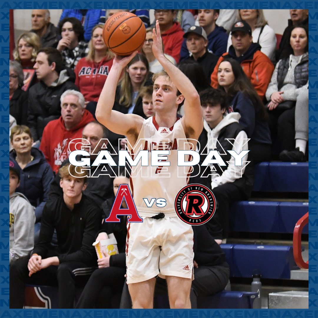 acadiabball's tweet photo. It’s Game Day!!!

It’s the last home game of the season, which means we need everyone to come out and cheer on the team one last time in 2024. 

📍Wolfville, NS
⏰8:00pm
🆚UNB Reds
👀Look out for score updates on our page!

📸: Peter Oleskevich

#axemenbasketball #acadia https://t.co/GwZgiNzsUU