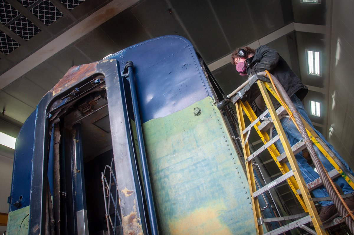 nat_railroad's tweet photo. It's finally here! Check out our new episode of Restoration Round Up! We are very excited to share the amazing work of our Restoration team in the past and present. 

#RestorationRoundUp #BORailMuseum #BORailRestoration #BehindtheBORailMuseum https://t.co/YtVSka4qV9