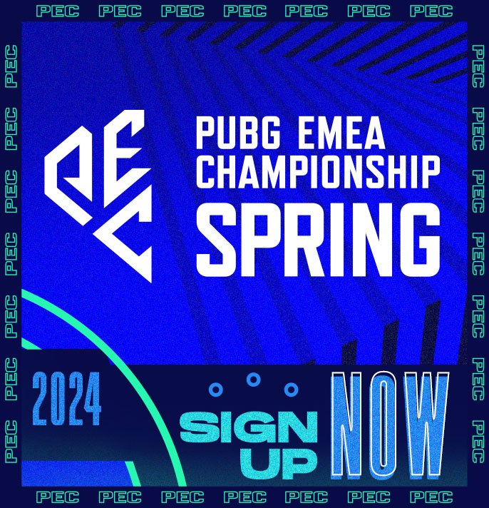 PUBGEsports's tweet photo. 🪂 Registrations for PEC: Spring are now OPEN!

Learn more &amp; sign up now 👇

https://t.co/p5H7bIoM7T https://t.co/HES6Y0ChT5