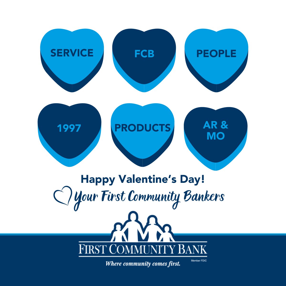 FCBANK1997's tweet photo. Wishing you a day full of 💙!
#FirstCommunityBank #WhereCommunityComesFirst #ValentinesDay https://t.co/M1WwNLdYRc