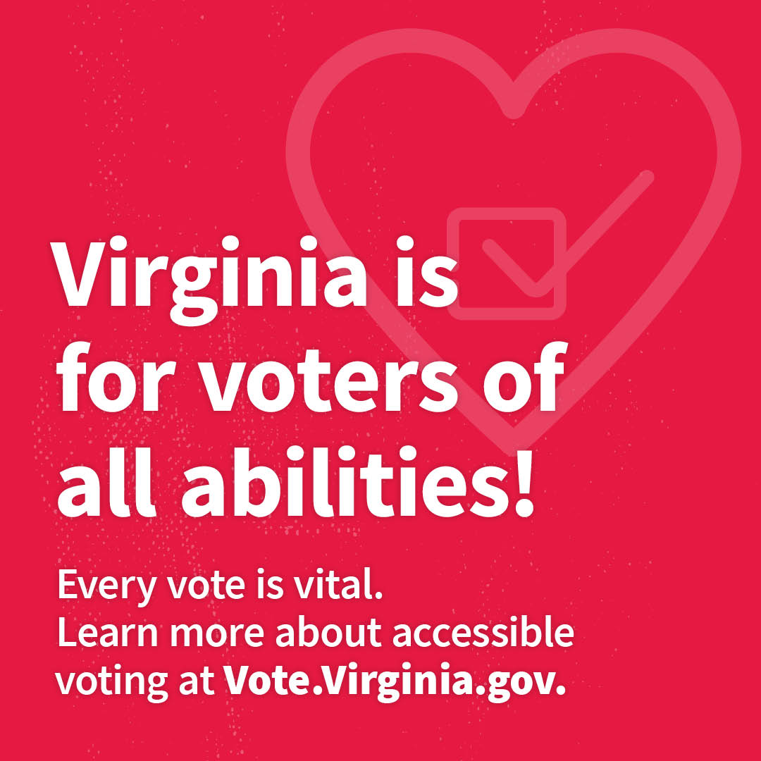 Curbside voting is available for people over 65 or those who have physical disabilities. Electronic ballot marking tools are also available for print-disabled voters. To learn more, contact your registrar or visit Vote.Virginia.gov #VaElections2024 #VaisForVoters