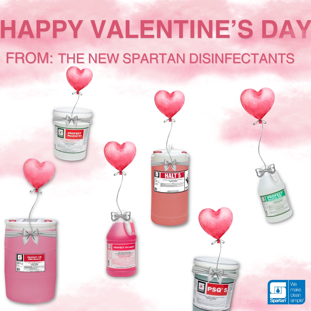 spartanchemical's tweet photo. Happy Valentine's Day from the new disinfectants that launched this year! We have a gut feeling you'll be falling in love with them soon! 💗
Reach out to your local regional manager to start using these products...
#ValentinesDay #spartanchemical #Profect #Halt #PSQ https://t.co/YQi3Iy197B
