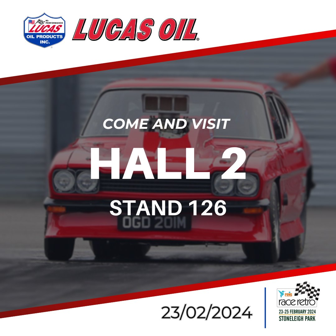 Are you ready to dive into the heart of motorsport heritage? Visit our stand at the 20th edition of Reis Race Retro for an unforgettable weekend! #LucasOil #ItWorks #RaceRetro