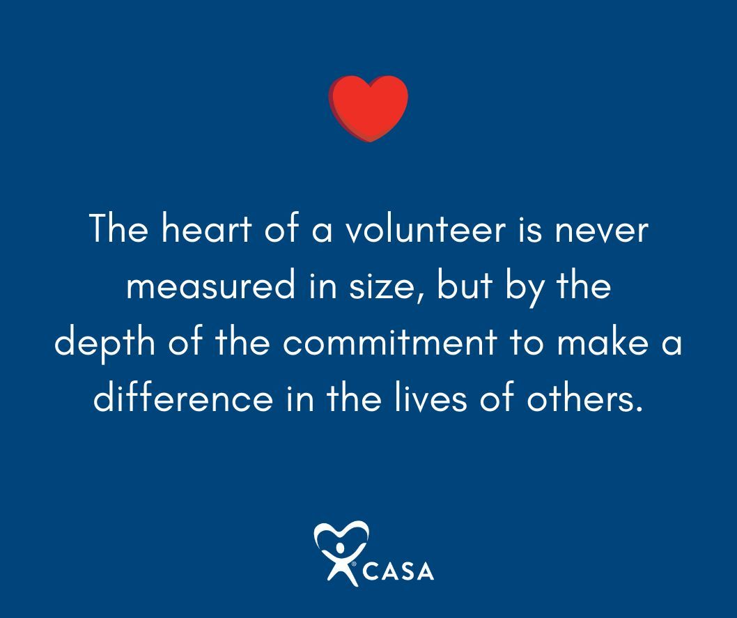LouisianaCASA's tweet photo. “The heart of a volunteer is never measured in size, but by the depth of the commitment to make a difference in the lives of others.” ❤️ Happy Valentine’s Day to all CASA volunteers across our state who make a difference in lives of children today and everyday! https://t.co/UxnCBwn6YG