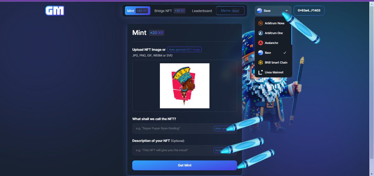 Seoade's tweet photo. #Getmint x #LayerZero activity

▶️Go to https://t.co/baBRlXmYHb
🆗Mint the NFT
🔀Bridge this NFT

#Airdrop $pepe $xrp $aidoge $rekt $aped #doge #aidoge #memecoins $sui #pepecoin #airdrop #floki #wojak $coin #memecoin #crypto #sui #mainnet #cryptocurrency $ARB #Arbitrum #Satoshi https://t.co/t5gV4Trodv