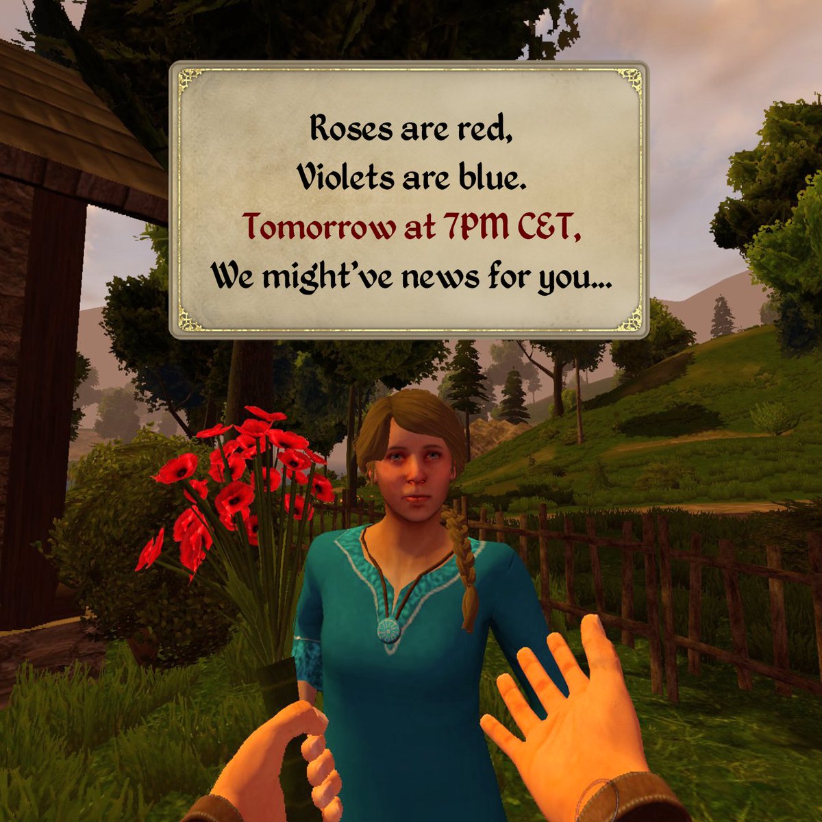 SpectralGamesVR's tweet photo. Happy Valentine's Day from the Team! Let's celebrate together, eagerly waiting for tomorrow...
Wishlist #MedievalDynastyNewSettlement now on https://t.co/Cx23lEQKCF
#MetaQuest #MedievalDynasty #VRgaming #vrgame #MetaQuest2 #MetaQuest3 #MetaQuestPro #survivalvr #MetaQuestGame https://t.co/bxZg59mLQ9