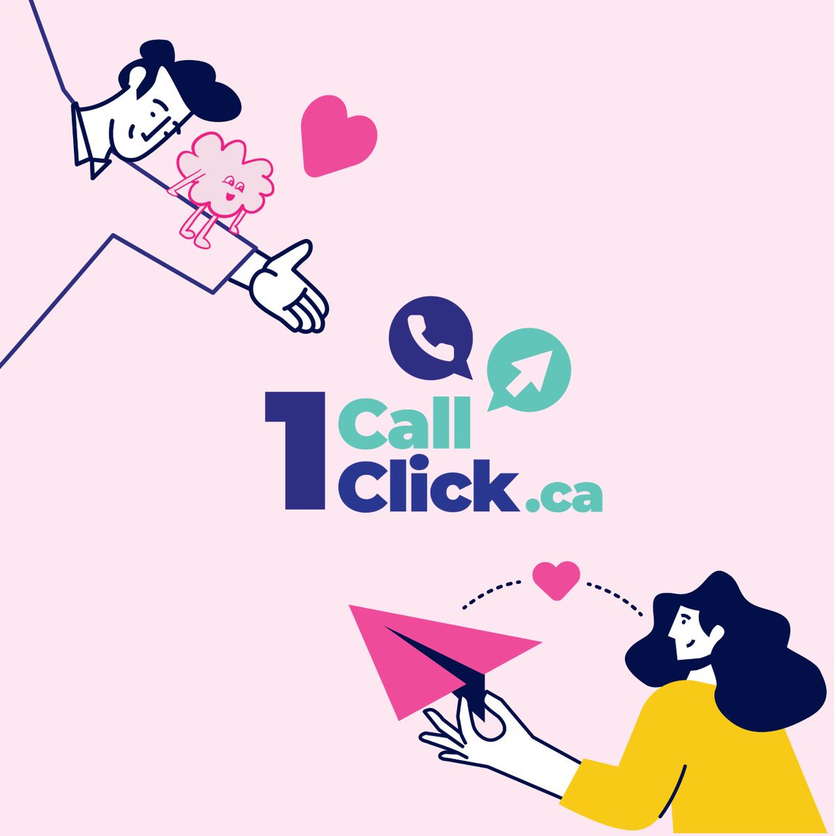 1Call1Click.ca’s intake workers put a lot of heart into connecting kids, youth and families with the right mental health, addictions and substance use help. Please reach out. #ValentinesDay #YouthMentalHealth #KidsComeFirst