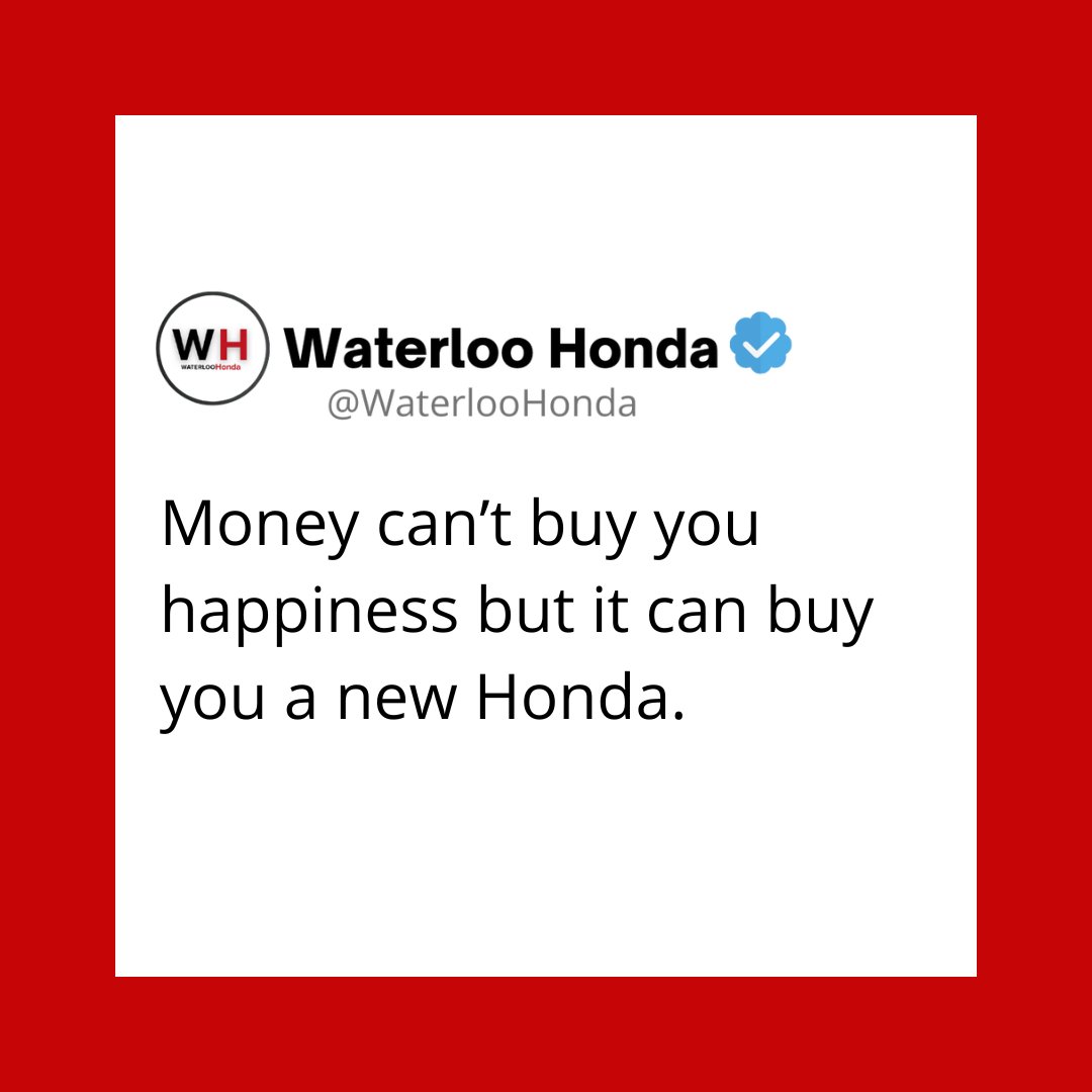WaterlooHonda's tweet photo. Well isn't that the truth. https://t.co/arotv0xsl0