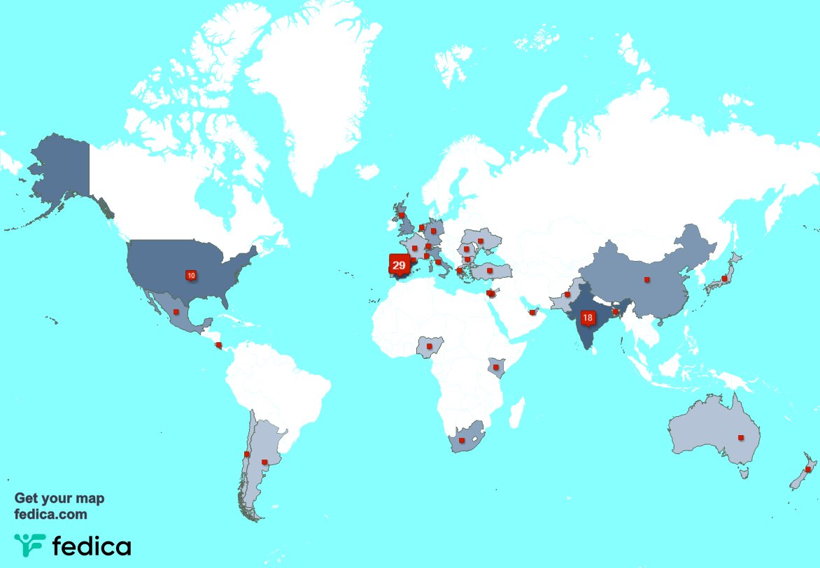 ftafeina's tweet image. Mis seguidores viven en España(32%),India(20%),Estados Unidos(11%) y más fedica.com/!ftafeina
