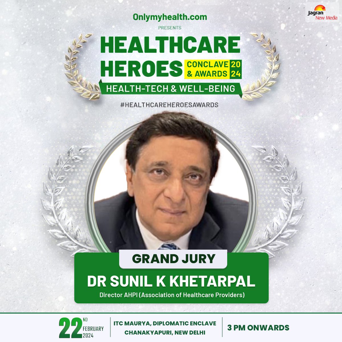 Meet our esteemed jury member for the upcoming Healthcare Heroes Awards- Dr. Sunil K Khetarpal, Director AHPI Join us to celebrate the unsung heroes! @ahpi_india #HealthcareHeroesAwards #HonoringHeroes #StayTuned #CelebritySpeaker #Jury #SunilKKhetarpal