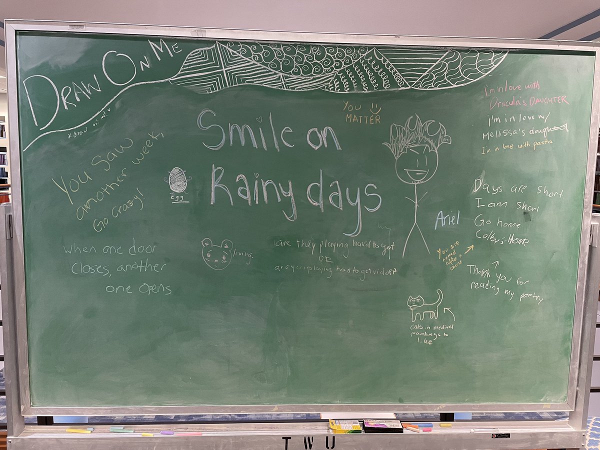 txweslibrary's tweet photo. It’s #WhiteboardWednesday! Check out these doodles! https://t.co/QO6lhRxrgb