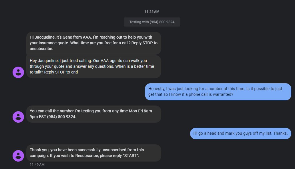 IamCybernet00's tweet photo. Ah, customer service at it's finest! @AAAFlorida #badcustomerservice #theydontcare https://t.co/iXip5sGRjB