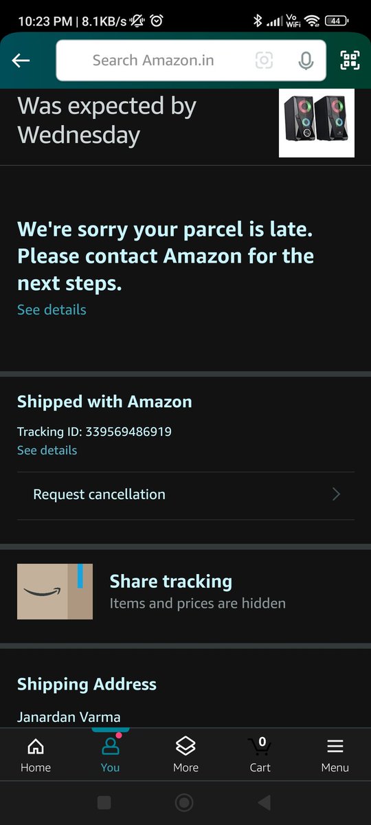 This is literally frustrating....i contacted your customer support twice they assured me that the order will be delivered by today 10 pm that's already gone still the order is not delivered. This is service you are providing. Completely shitt!!! @amazonIN @AmazonHelp