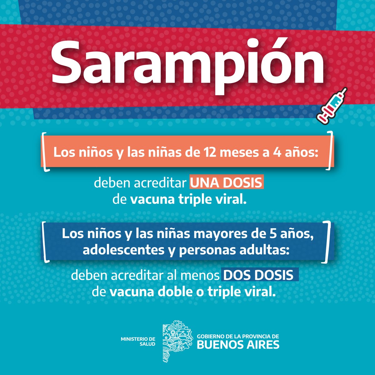 🤒 | El sarampión es una enfermedad viral altamente contagiosa y la única forma de prevenirla es con la vacuna doble o triple viral.

¡Su aplicación es gratuita! Acercate al centro de vacunación más próximo a tu domicilio:  bit.ly/3uxanUq