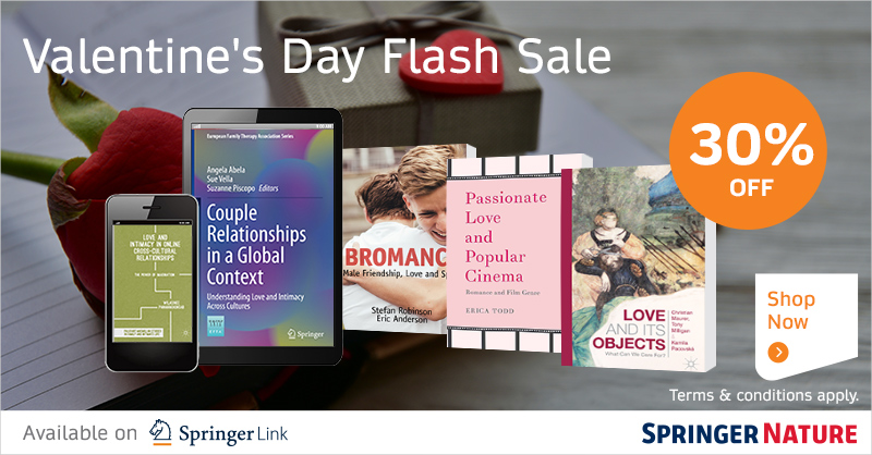 Don't miss out on Springer Nature's Valentine's Day Sale! Get 30% off on books and eBooks. Hurry, the sale only lasts until Feb. 16. bit.ly/42Cr6Cc #ValentinesSale