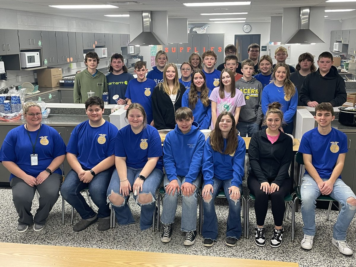 Thank you South Ripley FFA for breakfast this morning!!! A great way to start Valentine’s Day and next week is FFA week. Thanks Blue &amp; Gold!